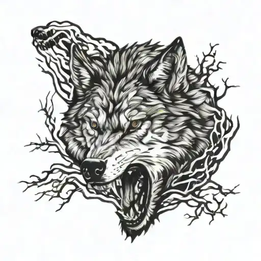 Roaring Wolf With Attitude Look More Like Trees
