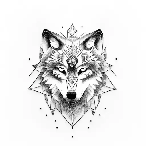 Wolf And Black Rose