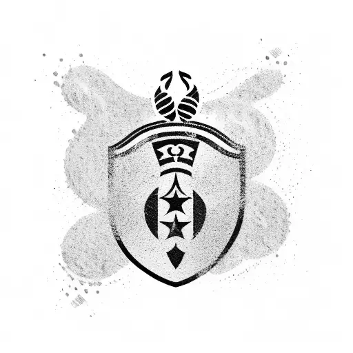 A Soccer Field With The Juventus Logo Surrounded By Coffee And Musical Notes