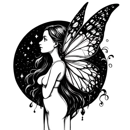 Fairy Staring Staring Up At The Sky