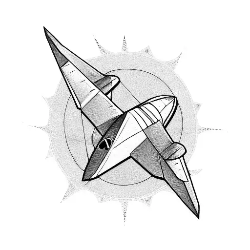 Paper Airplane Turns Into A Jet In Black-and-white