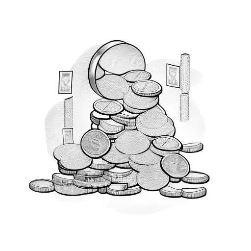 A Stack Of Money With Barbershop Tools Scattered Around It