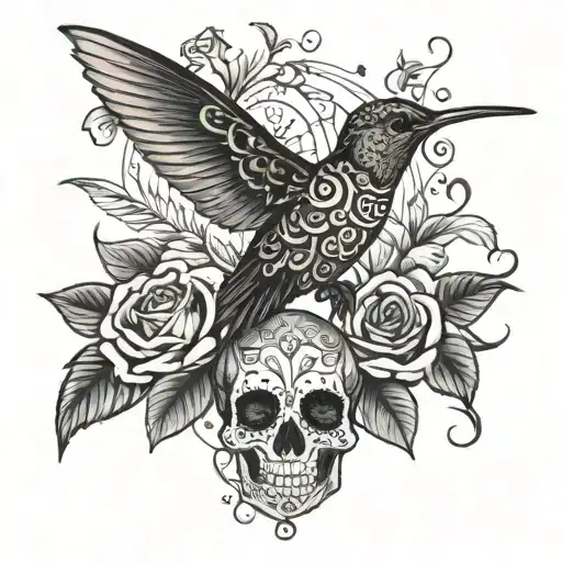 Sugar Skull Humming Bird