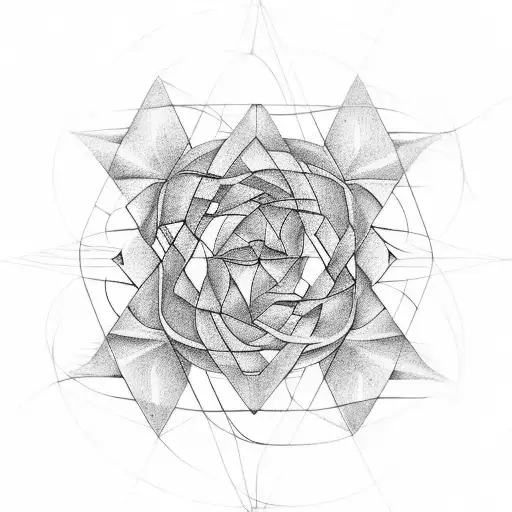 A Geometric Representation Of The Fibonacci Sequence Intertwined With A Portrait Of Your Wife