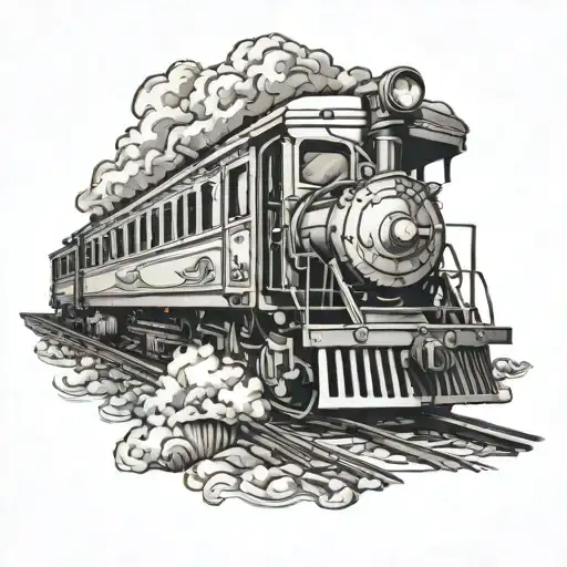 A Vintage Train Car With Fillagree On Train Tracks