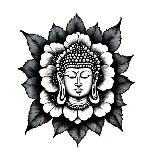 Flower And Buddha Arm