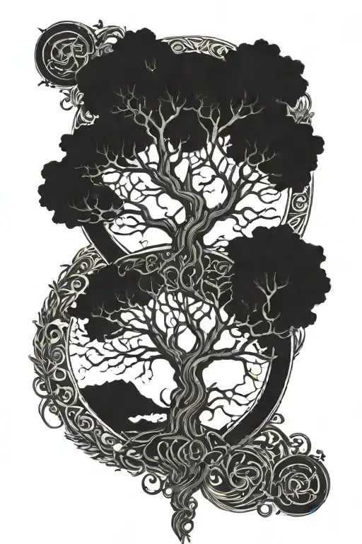 Triple Goddess Tree Of Life Intertwined