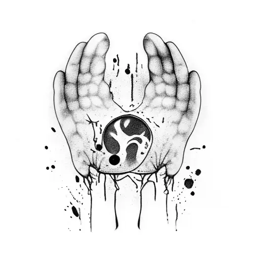 A Dark And Mysterious Tattoo Of A Cat's Paw With Blood Dripping From Its Claws