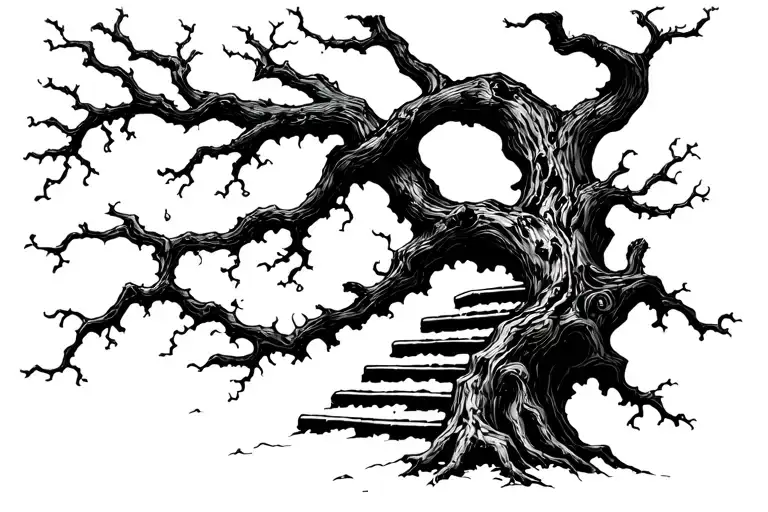 Dead Tree With Stairs