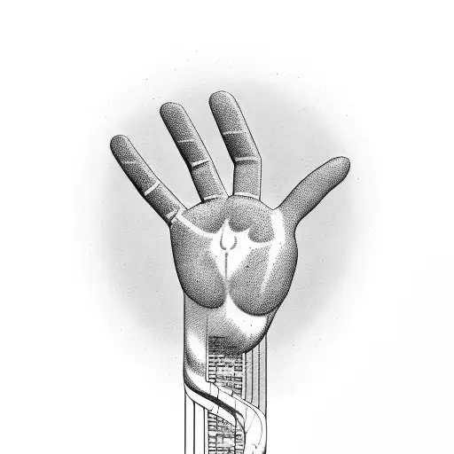 Dna Where Musical Notes Come In And A Palm Comes Out At The End