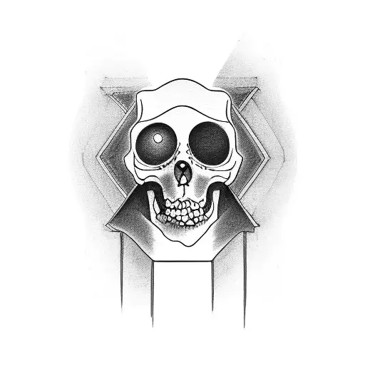 A Girl Looking Into A Mirror With The Reaper Staring Back