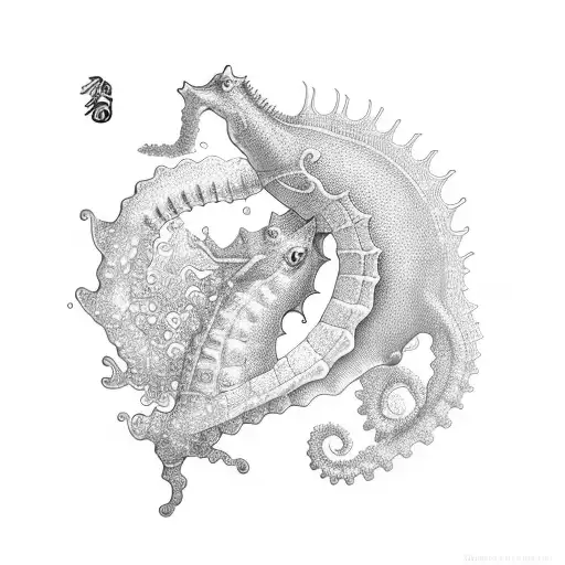 Sea Horse In Junji Style