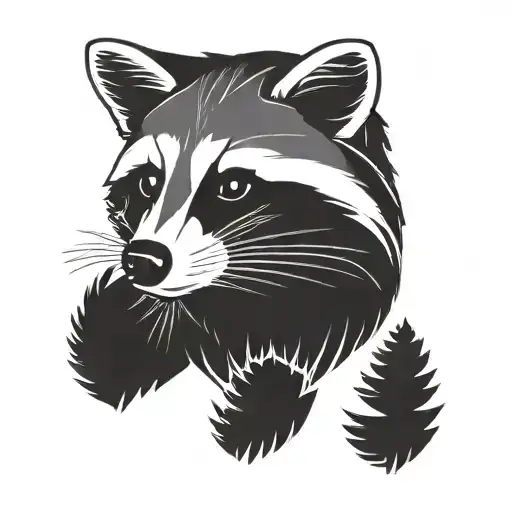 Pacific Northwest Native Raccoon Minimalist