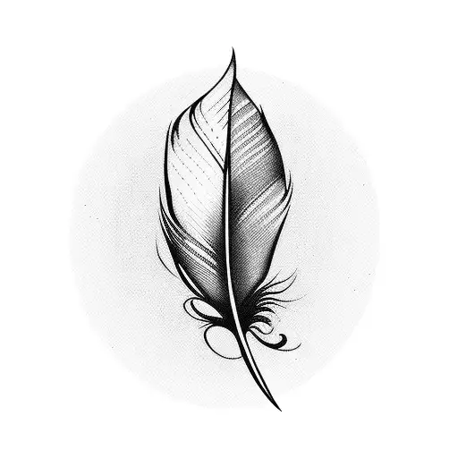 Stylized Maat Feather For A