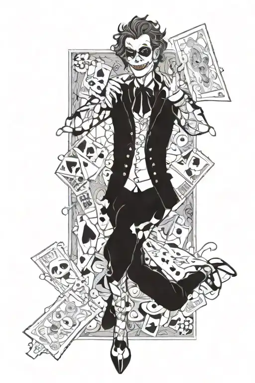 Joker As The Fool Tarot Card