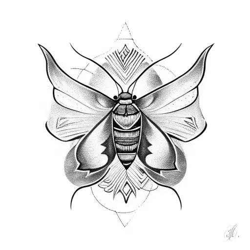 A Tattoo Of A Moth