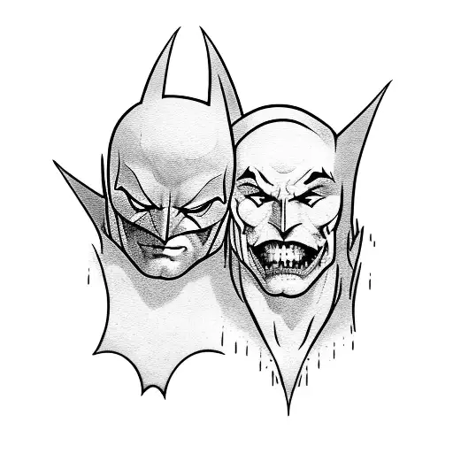 Batman X Joker Haha Half Melting