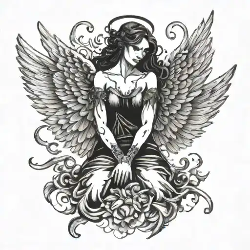 An Angel With Burning Wings