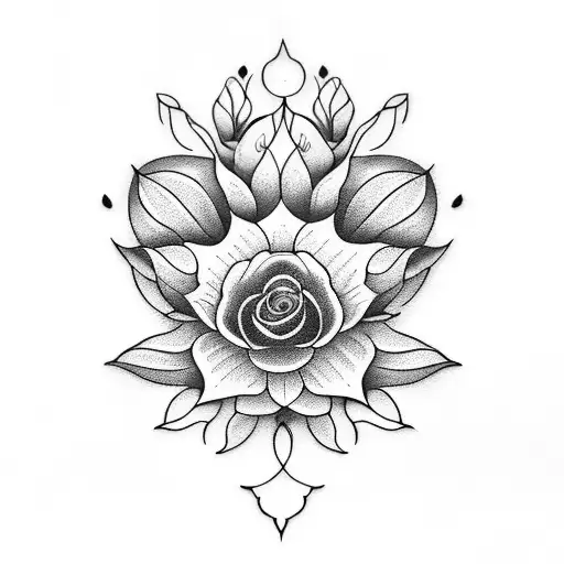 A Beautiful Floral Design Incorporating The Name 'Alba Nelly'