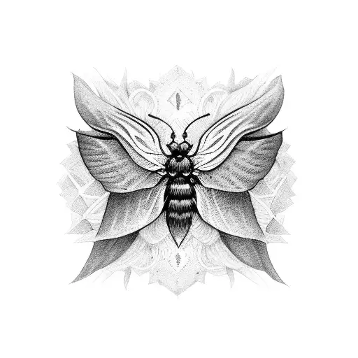 Masculine Death Moth Black Ink