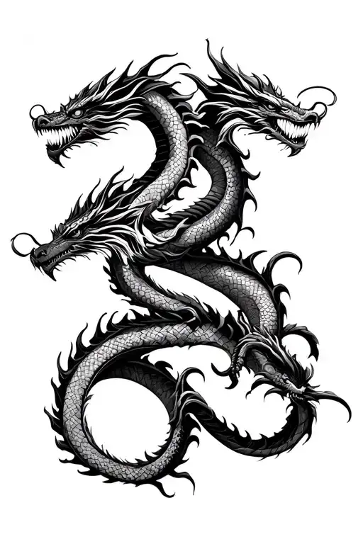 Three Headed Dragon Wrapped