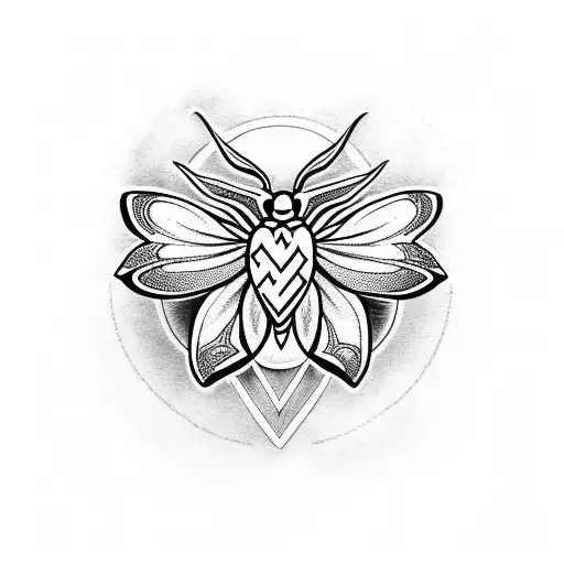 Moth With Sacred Heart