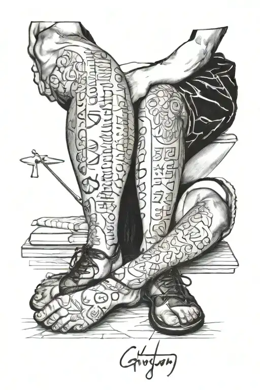 Prostectic Leg With Grandma Writing