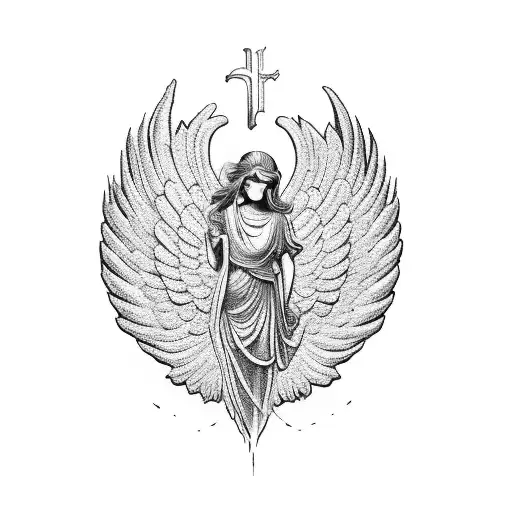 Roman Numerals With Angel Wings