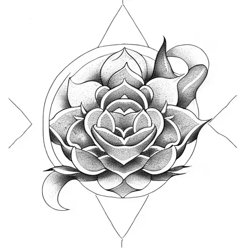 Moon Phases With Lotus Flowers And Peonies