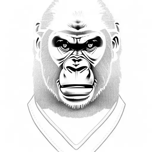 A Fierce Gorilla Wearing A Rugby Jersey With The Number 8 On It