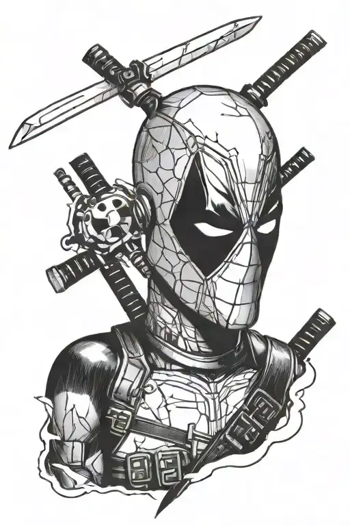 Deadpool Black White