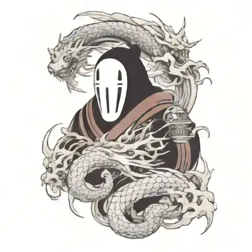 No Face And Haku Dragon Spirited Away