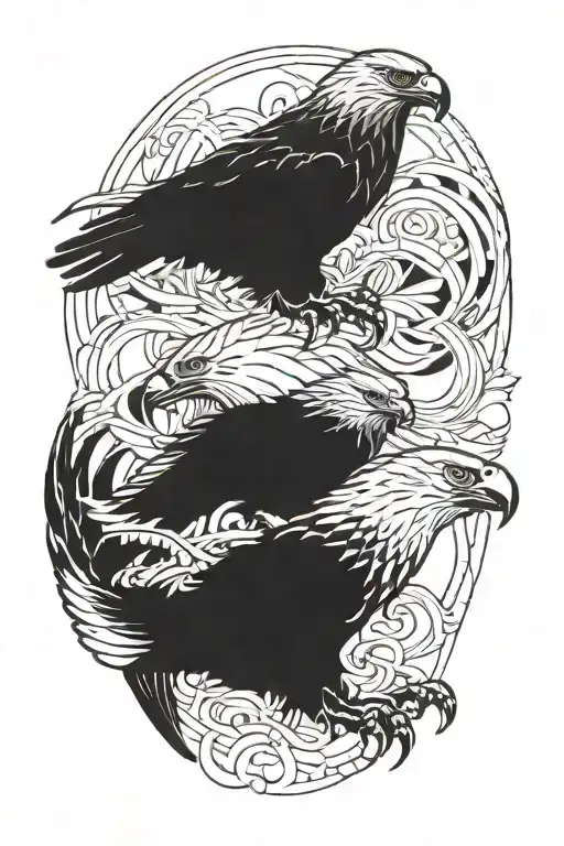 Eagle And Puma Apart From Each Other