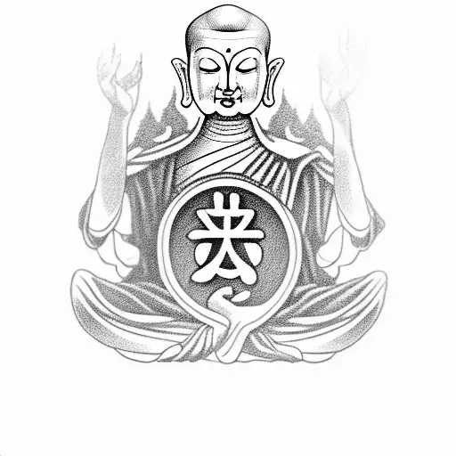 Buddist Symbol Leg Design