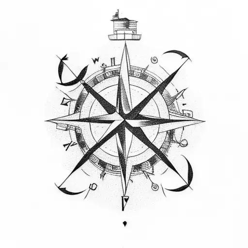 Lighthouse With Compass