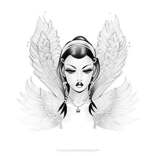 Sexy Lady With A Wing