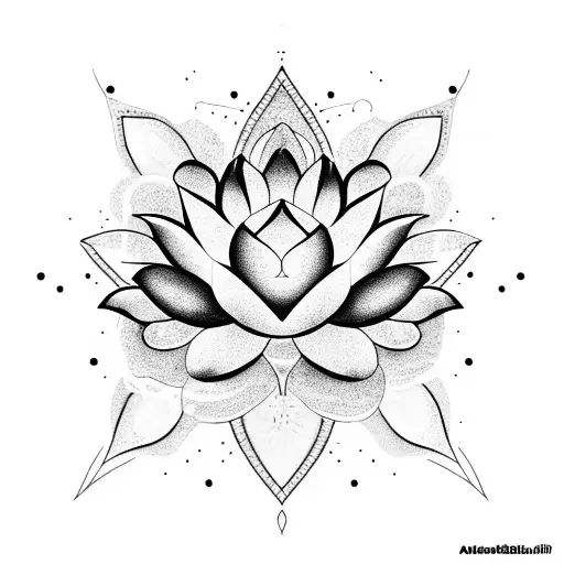 Lotus Flower With A Galaxy Inside