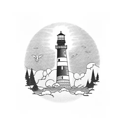 Lighthouse Shining In The Dark