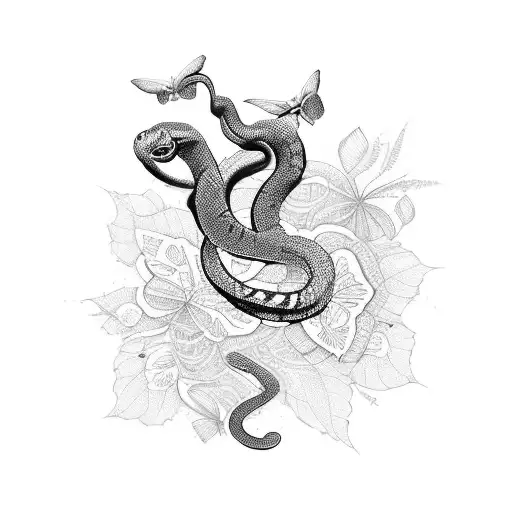 Snake And Butterfly