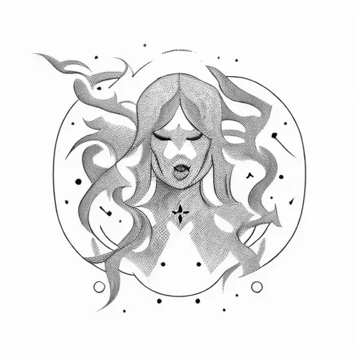 A Guitar Transforming Into A Woman's Silhouette