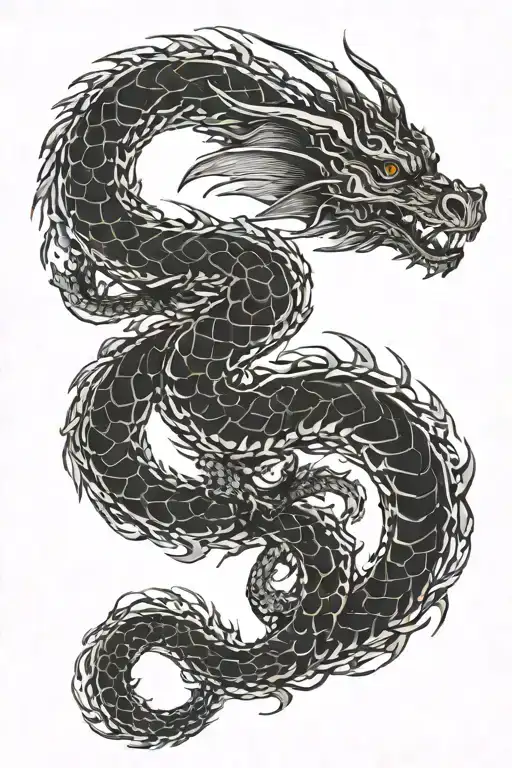 Dragon With Roman Numerals