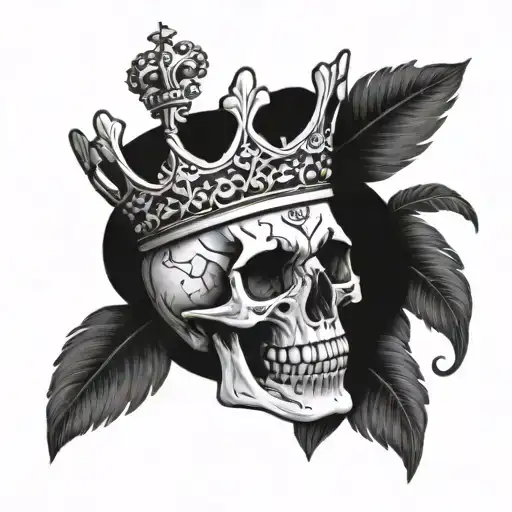Skull Wearing A Crown