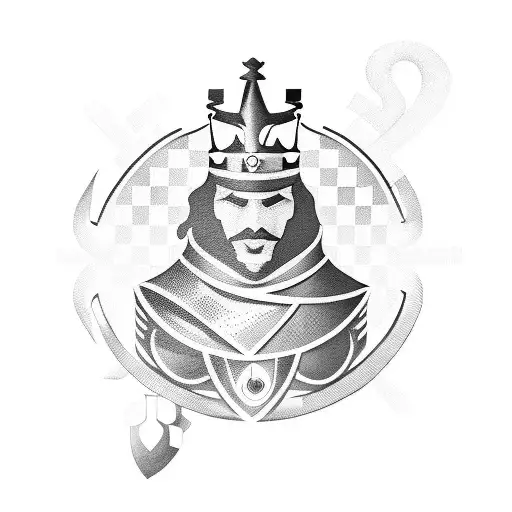 Chess King And Number 13