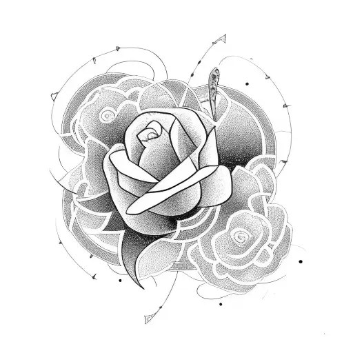 A Field Of Colorful Flowers Forming The Shape Of A Guitar