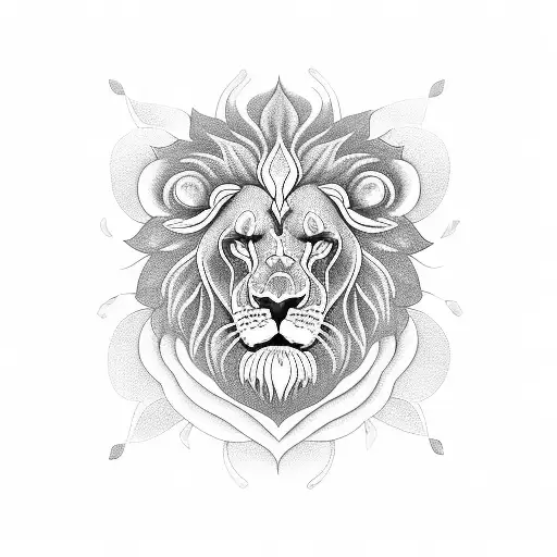 Rose Lion Mandala