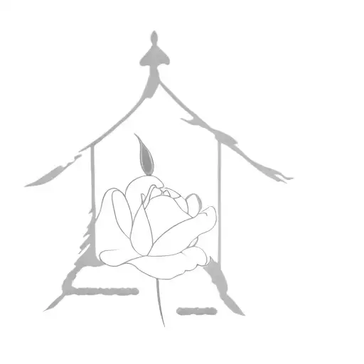 A House With Daisy Rose Fuschia And Peony