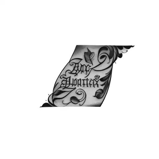 A Tattoo Of A Word Beautiful Cursive Letters