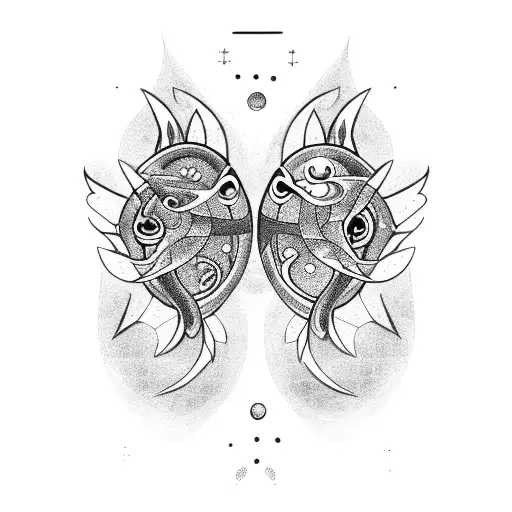 Pisces And Virgo Symbols Combined