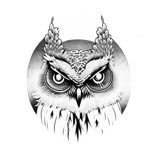 A Hauntingly Beautiful Moonlit Graveyard With Owls Perched On Tombstones