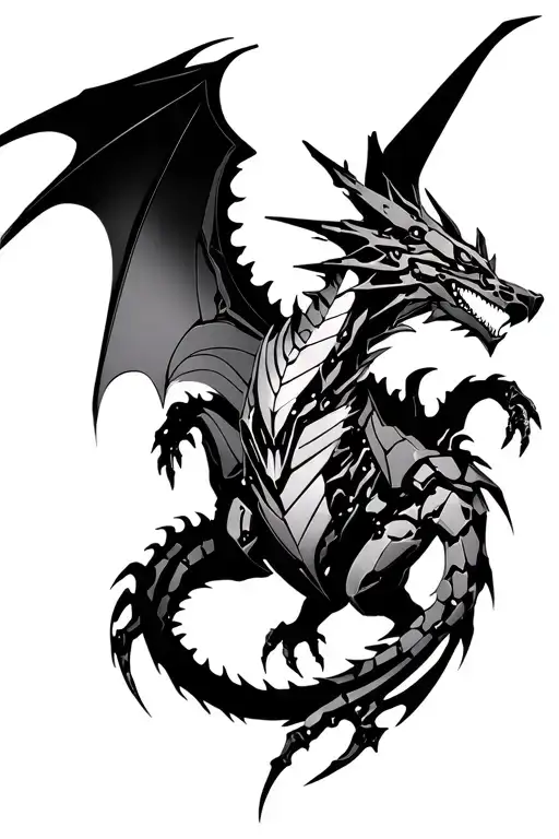 Cybernetic Dragon Designed Like Mech From Evangelion